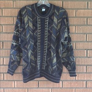 NORTHWINDS  MULTICOLORED WOOL SWEATER LARGE
